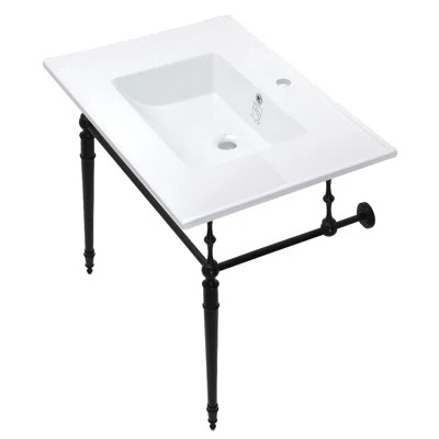 Kingston Brass Edwardian 31-Inch Ceramic Console Sink with Brass Legs | Wayfair North America