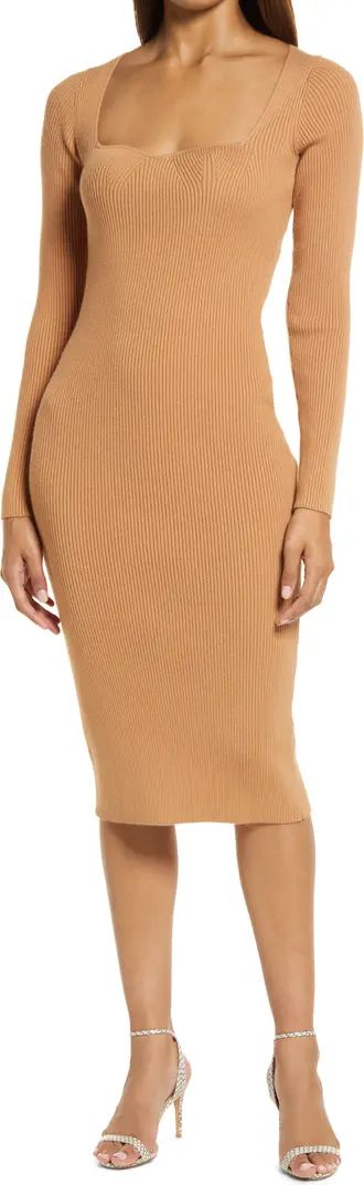 Fourteenth Place Sweetheart Neck Rib Sweater Dress | Nordstrom | Nordstrom