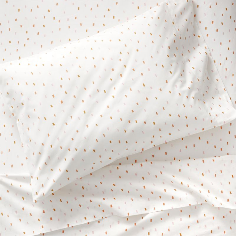 Radio Radio Organic Pink Sheet Set | Crate & Kids | Crate & Barrel