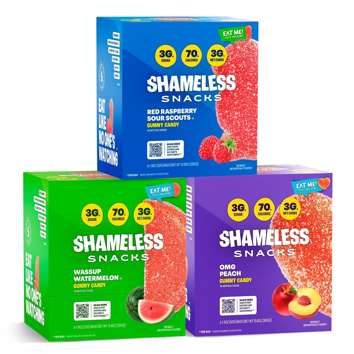 Shameless Snacks Fan Favorites Bundle - Sour Candy & Fruit Snacks, Keto | Amazon (US)