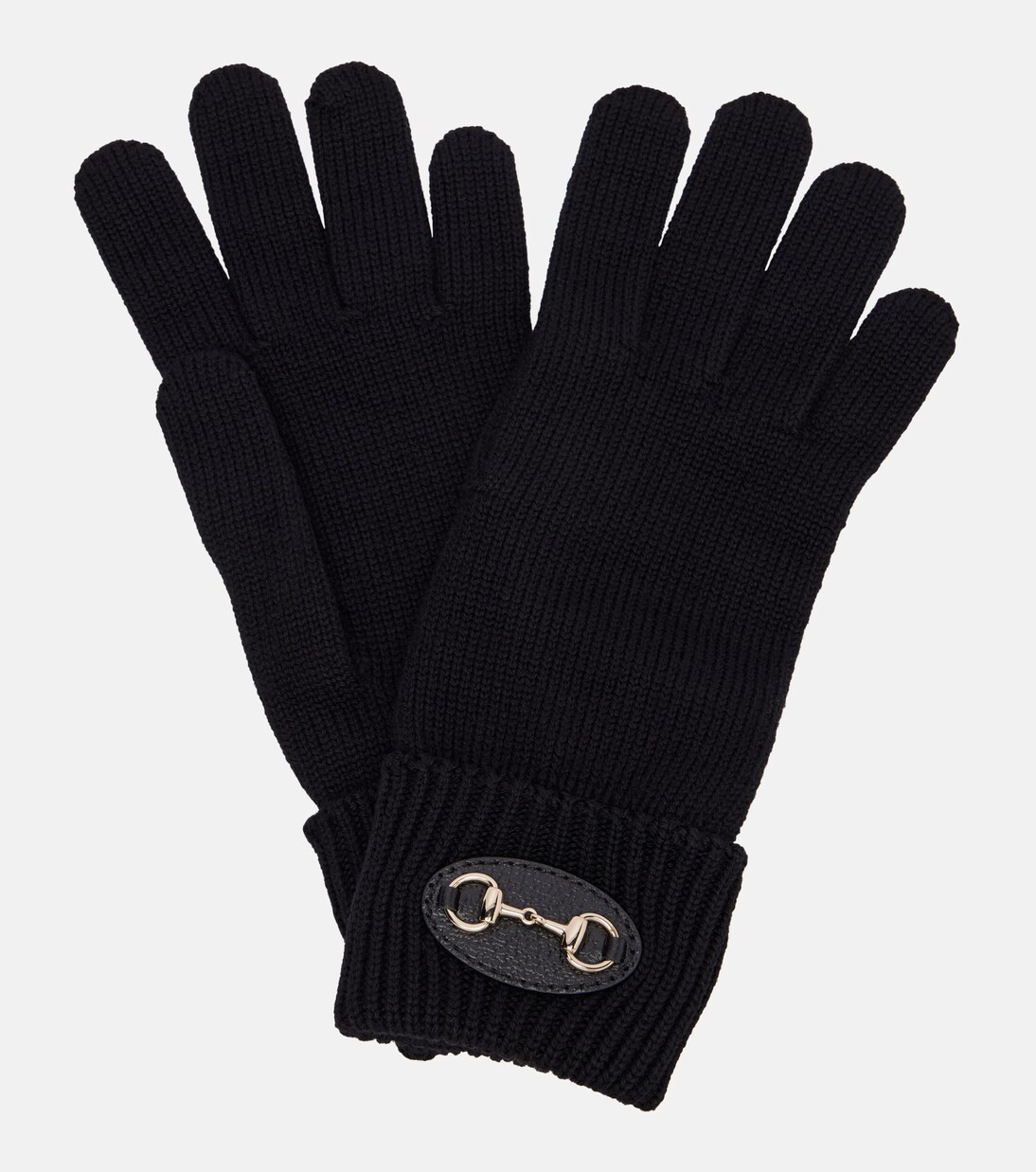 Horsebit ribbed-knit wool gloves | Mytheresa (US/CA)