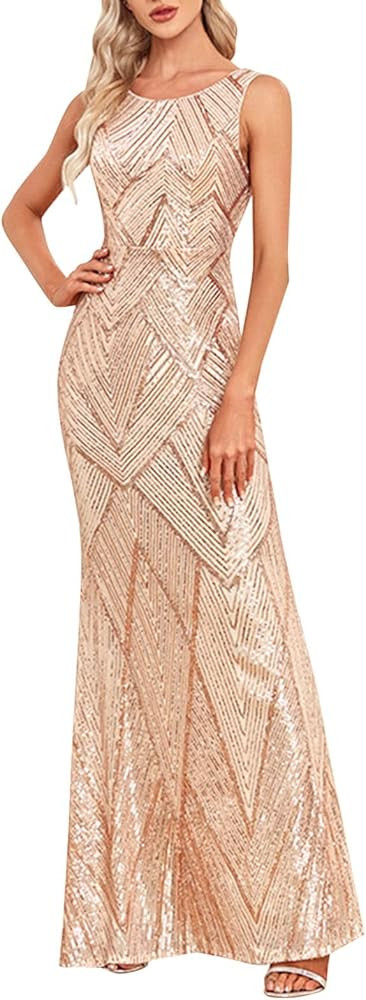 Women's Sexy Sequin Dress Wrap V Neck Ruched Bodycon Spaghetti Straps Cocktail Party Night Club L... | Amazon (US)