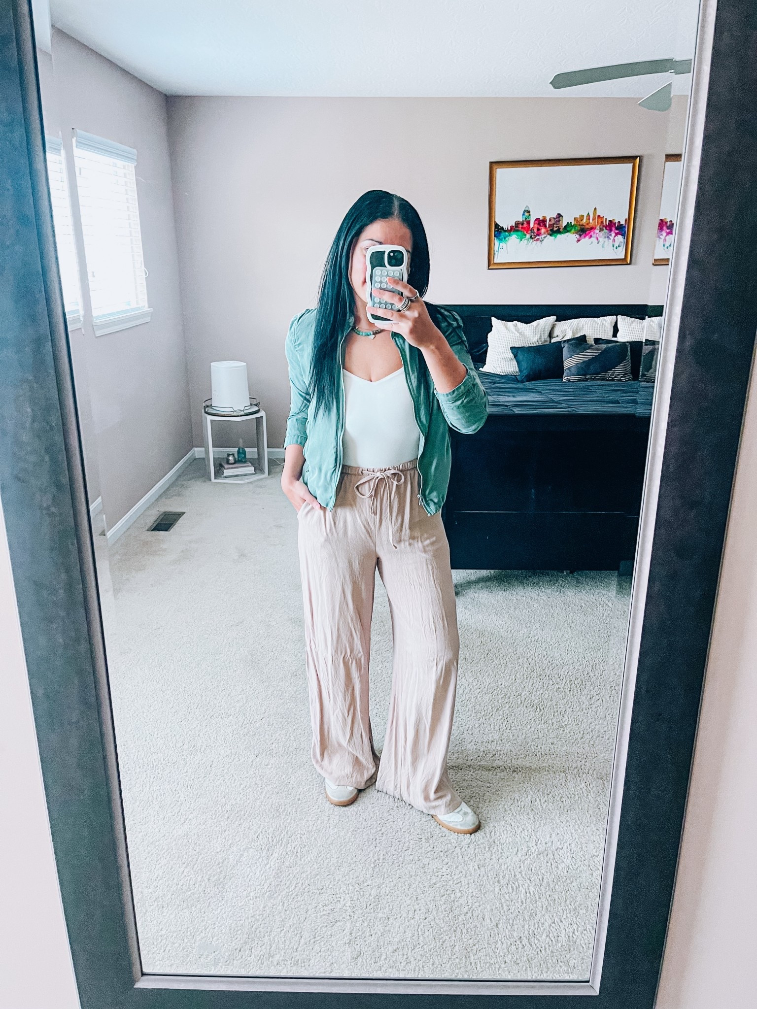 Amazon linen pants (size S)
Isabel marant sneakers
Klassy bodysuit (size S)
Amazon green jacket
Beaded necklace


#LTKselfcare #LTKootd #LTKSaleAlert