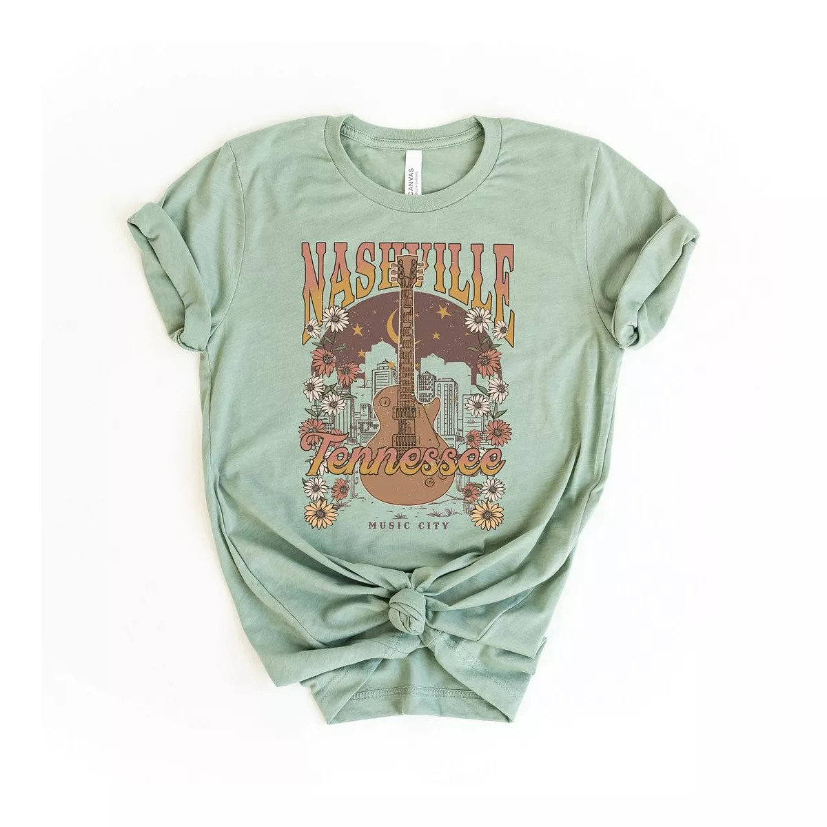 Simply Sage Market Women's Nashville Tennessee Flowers Short Sleeve Graphic Tee | Target