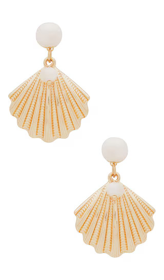 Shell Earring in Gold | Revolve Clothing (Global)