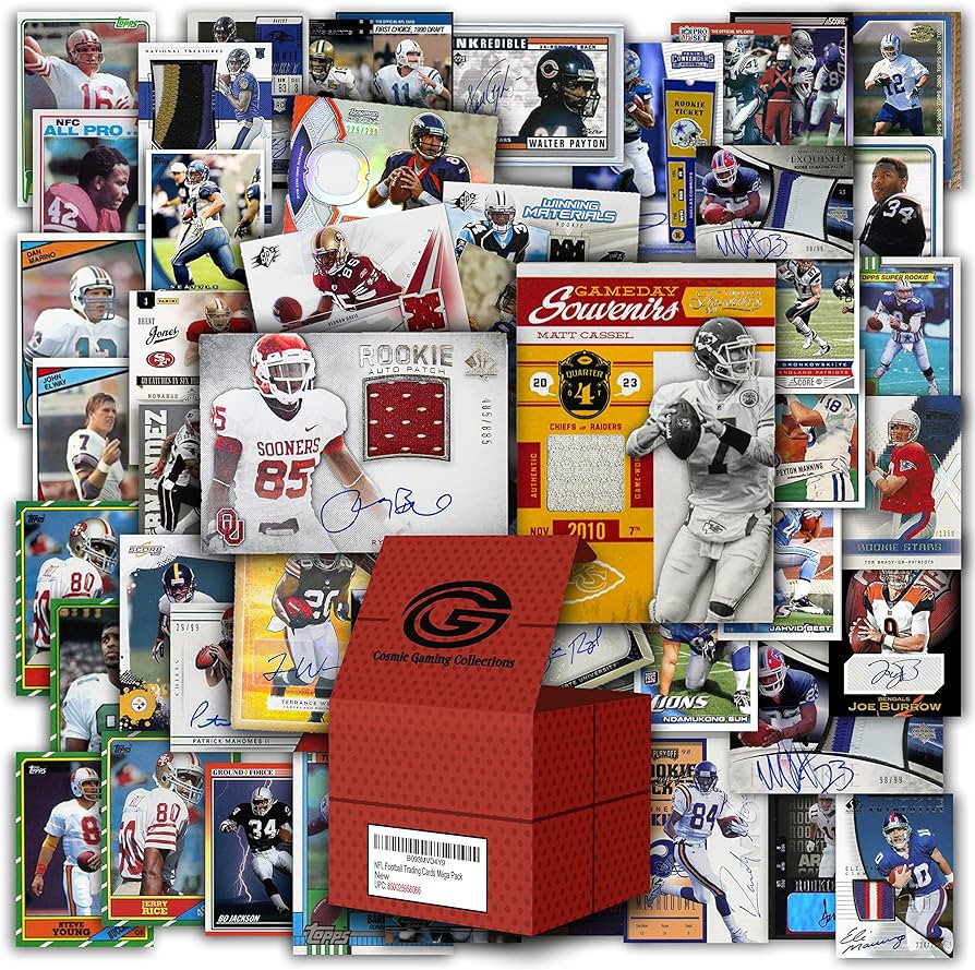 NFL Football Cards Collection Gift Set | 100x Official Football Cards | Guaranteed 2 NFL Relic, A... | Amazon (US)