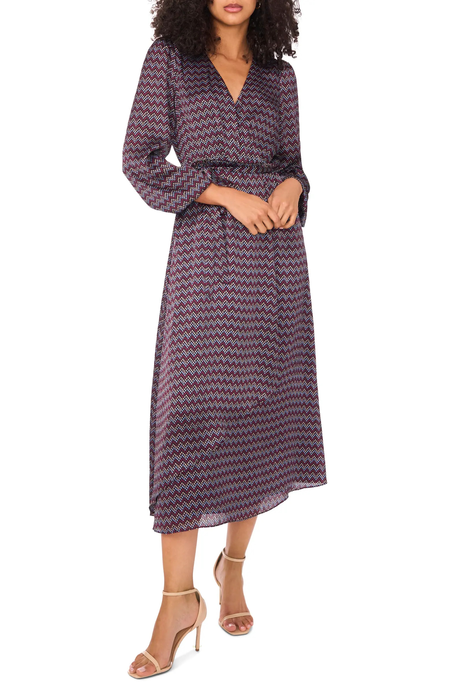 Vince Camuto Abstract Print Wrap Front Dress | Nordstrom | Nordstrom