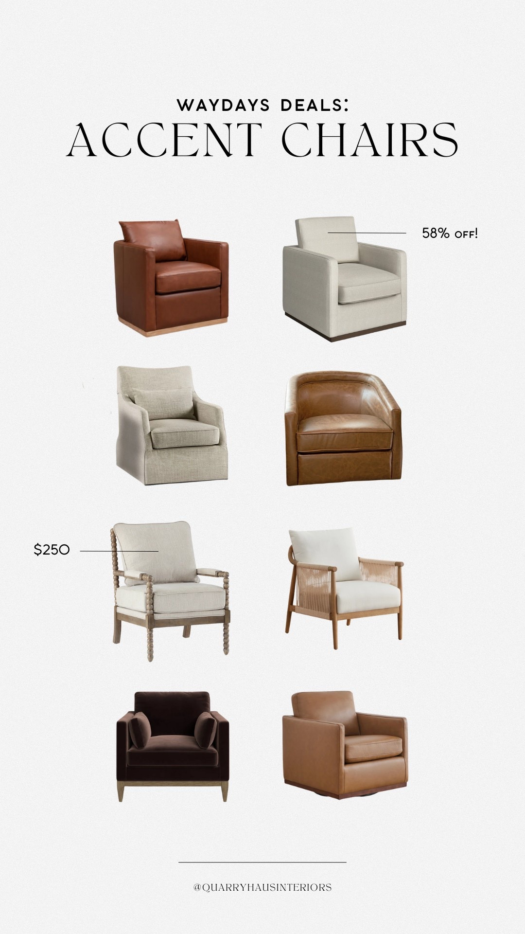 WAYDAY is going on now and ends TOMORROW! Shop my favorite accent chairs here on major sale!

Accent chair seating leather upholstered modern traditional budget friendlyy

#LTKSaleAlert #LTKHome