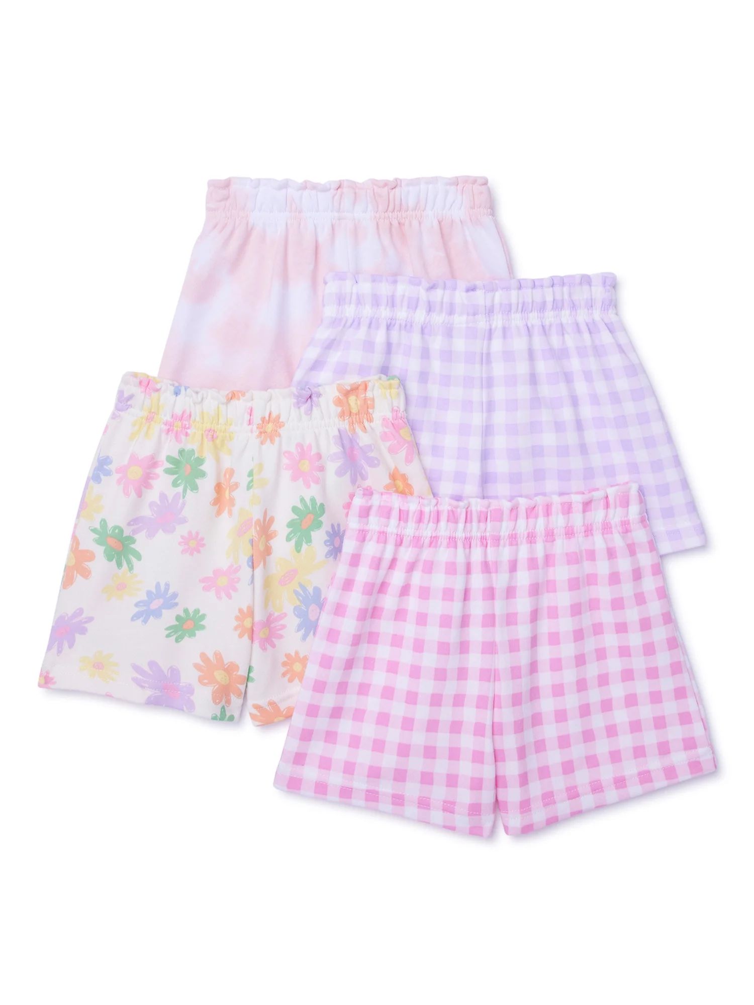 Garanimals Toddler Girl Printed Knit Shorts Multipack, 4-Pack, Sizes 18M-5T | Walmart (US)