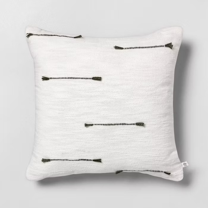 18" x 18" Texture Dash Throw Pillow - Hearth & Hand™ with Magnolia | Target