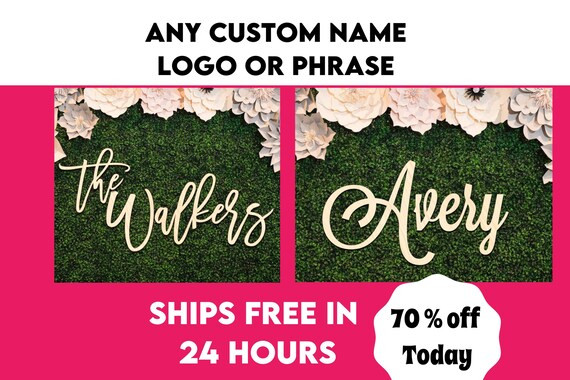 Name Sign  Wood Cut Out Large Name Sign Last Name Wood Sign - Etsy | Etsy (US)