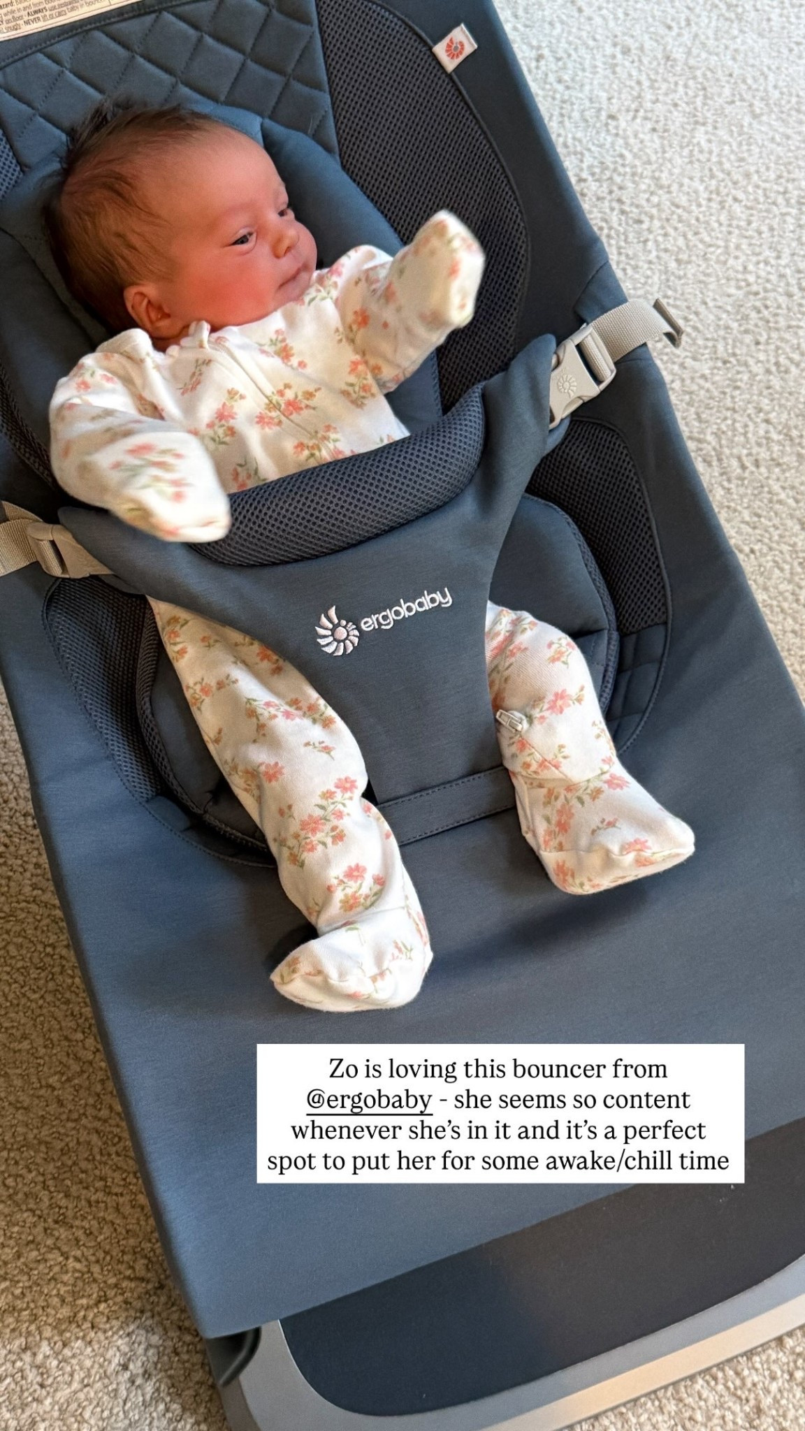 Zo is loving this bouncer from @ergobaby - she seems so content whenever she’s in it and it’s a perfect spot to put her for some awake/chill time

#LTKmomlife #LTKBaby #LTKKids