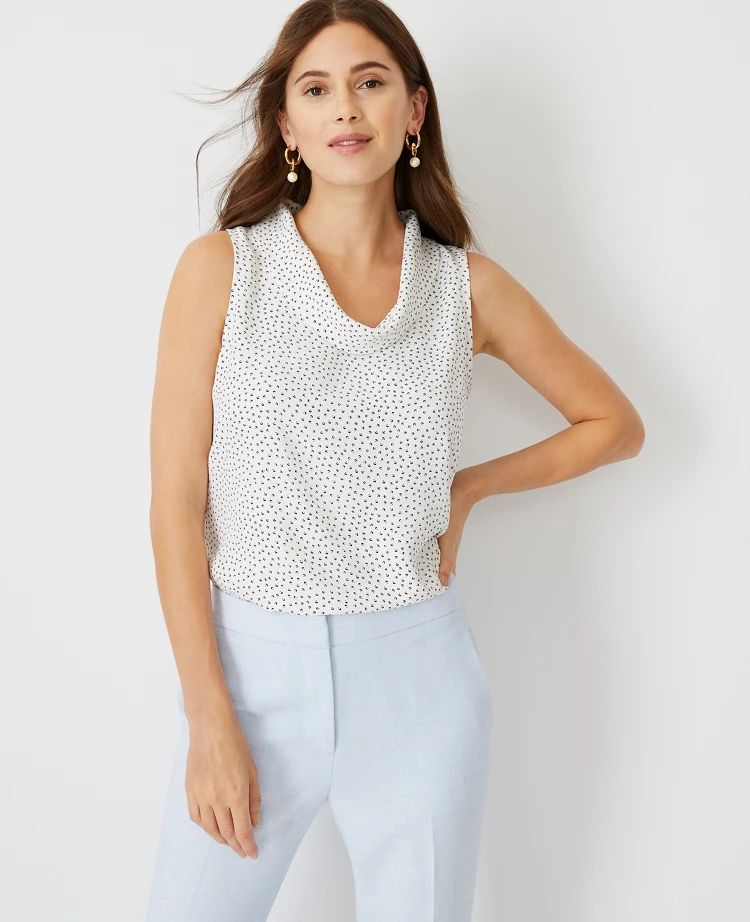 Moon Dot Cowl Neck Top | Ann Taylor (US)