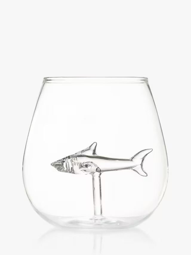 Bar BespokeShark in a Glass Tumbler, 500ml, Clear | John Lewis (UK)