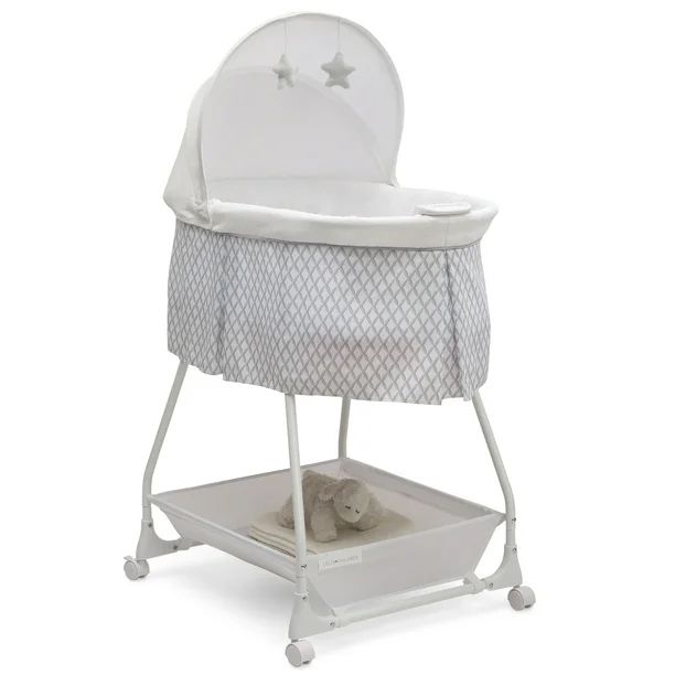 Delta Children Deluxe Soothing Dreams Bassinet, Grey Windchime | Walmart (US)