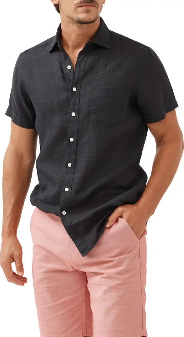 Ellerslie Short Sleeve Linen Button-Up Shirt | Nordstrom