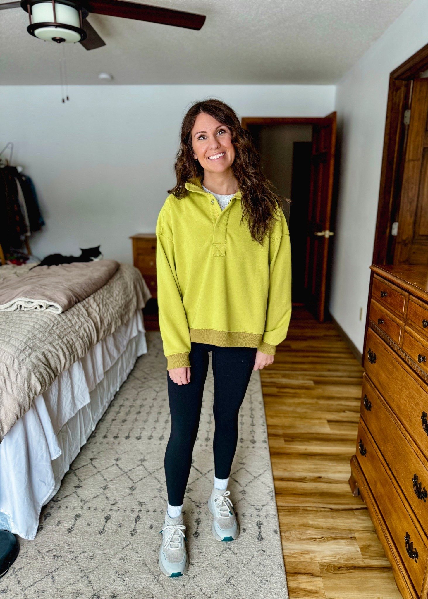 Small in my tee shirt, xs in my sweatshirt, xs in my leggings, and 6 in my sneakers (also linked similar!)

#LTKSeasonal #LTKPetite #LTKgrwm