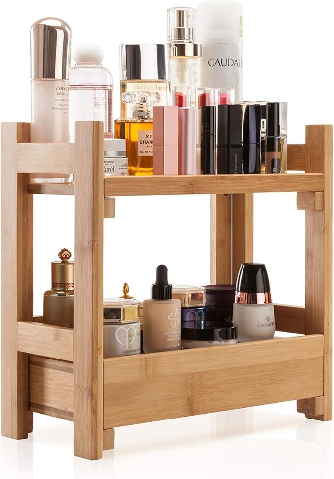 GOBAM Bathroom Counter Organizer Shelf Cosmetic and Vanity Perfume Organizers Shelf with Drawer, ... | Amazon (US)