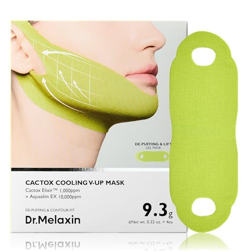 Dr.Melaxin CACTOX V-Lifting Mewing Band – Cactox + Caffeine + Collagen Double Chin Lifting Band for Sagging Jawline & Facial Puffiness | 115.49% Jaw & Chin Lifting Improvement | Korean V-Line Lifting | Amazon (US)