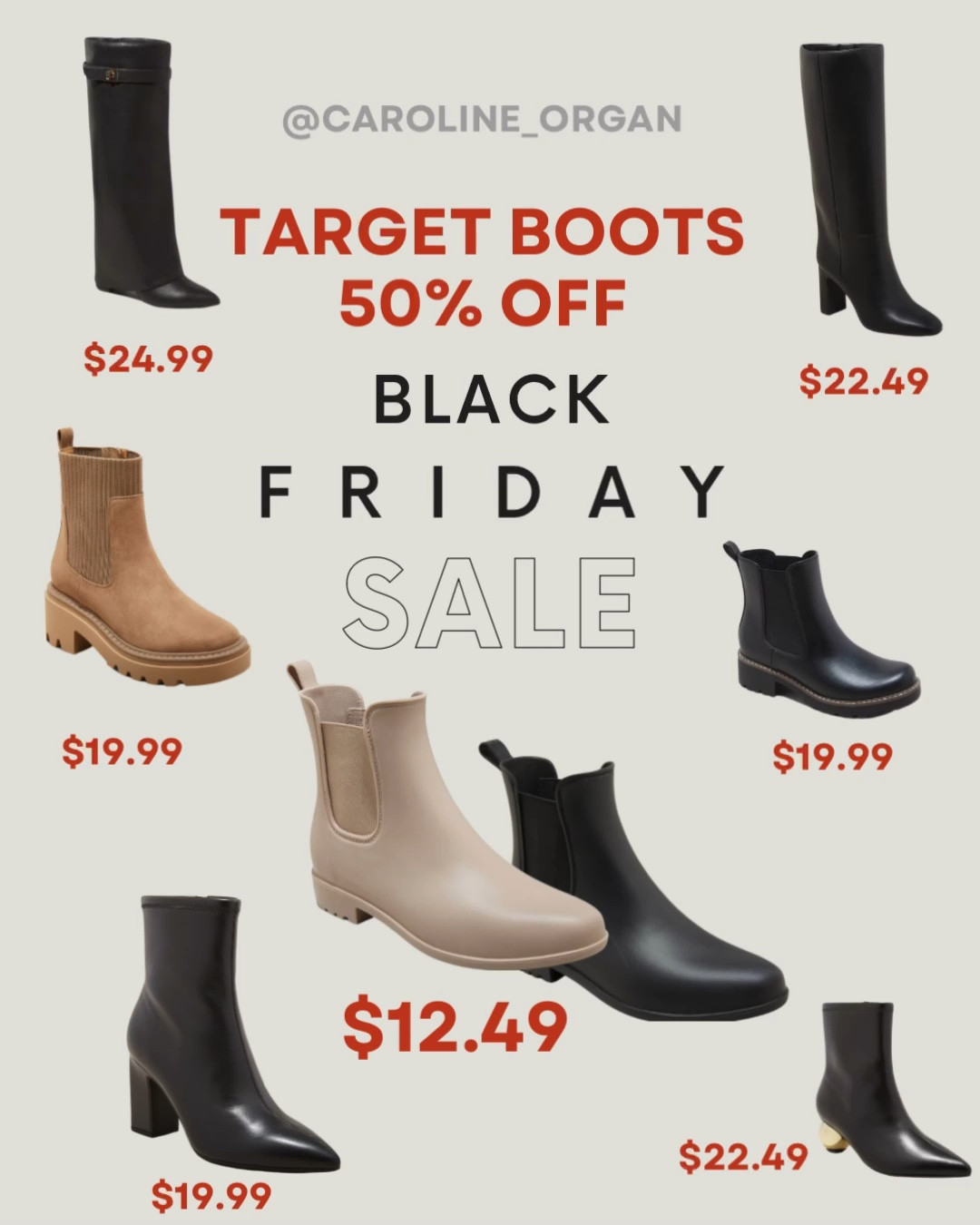 Target boots are 50% off for Black Friday!!! I can’t believe these prices!!! 

#boots #targetpartner #blackfriday #sale #affordablefinds #bootsweather 

#LTKShoeCrush #LTKSaleAlert #LTKCyberWeek