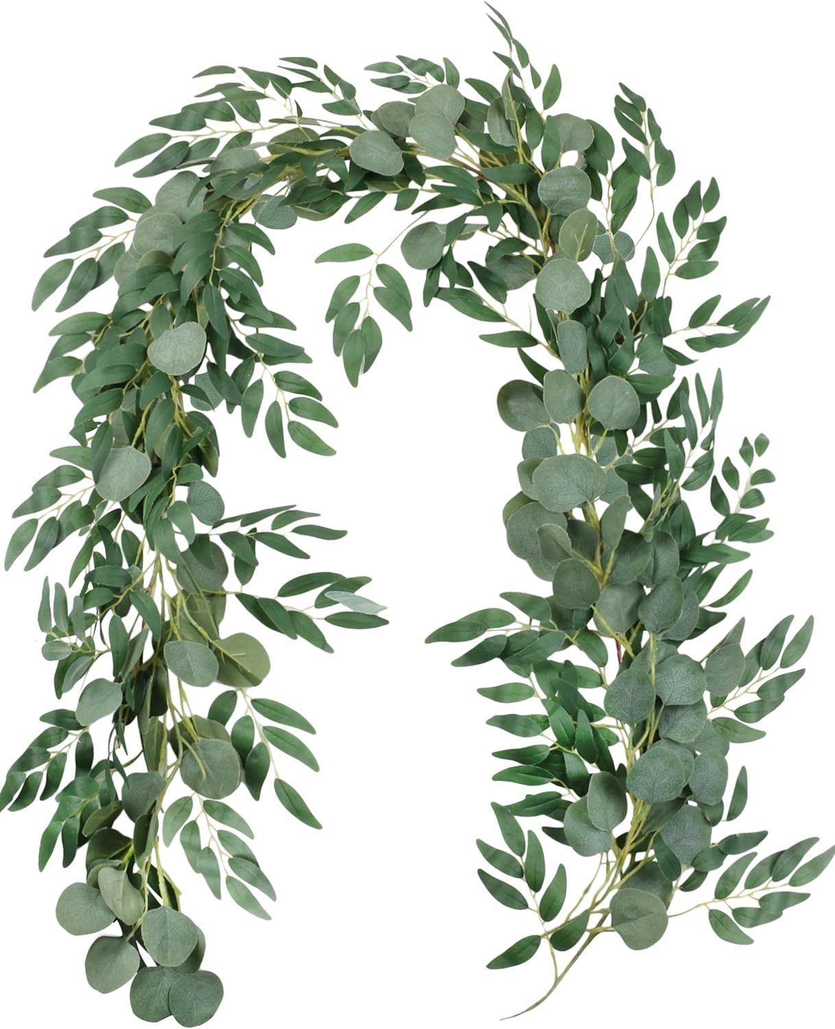 Famibay Artificial Eucalyptus and Willow Garlands Greenery Eucalyptus Vines 6.5Ft for T... | Amazon (UK)