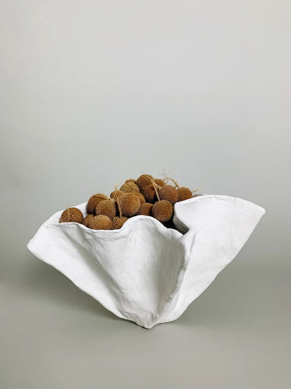 The Pinch Bowl in White Raw Plaster | Etsy | Etsy (US)