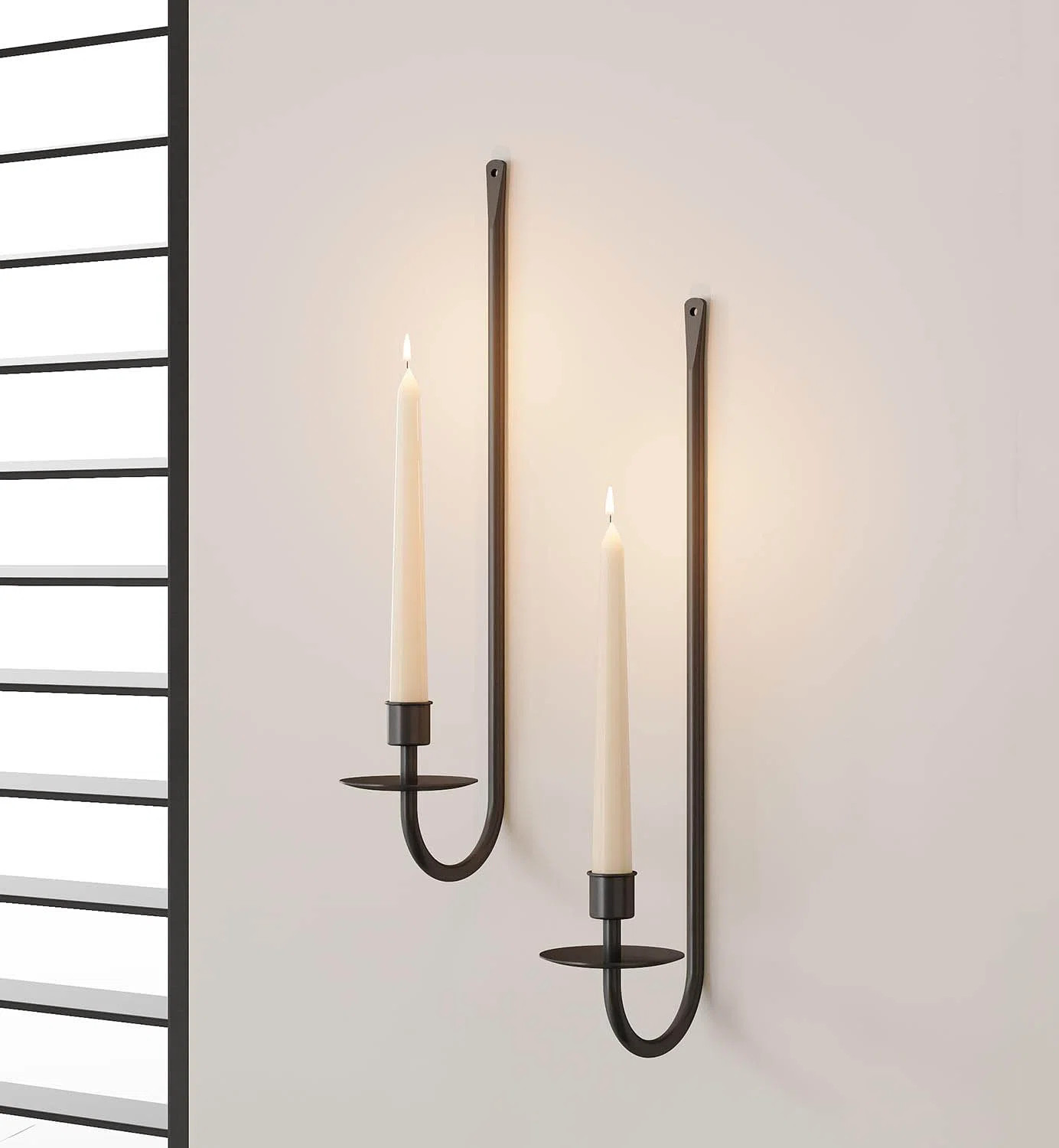 Metal Wall Candle Sconce Holder Set Of 2 For Living Room Farmhouse Fireplace | Wayfair North America
