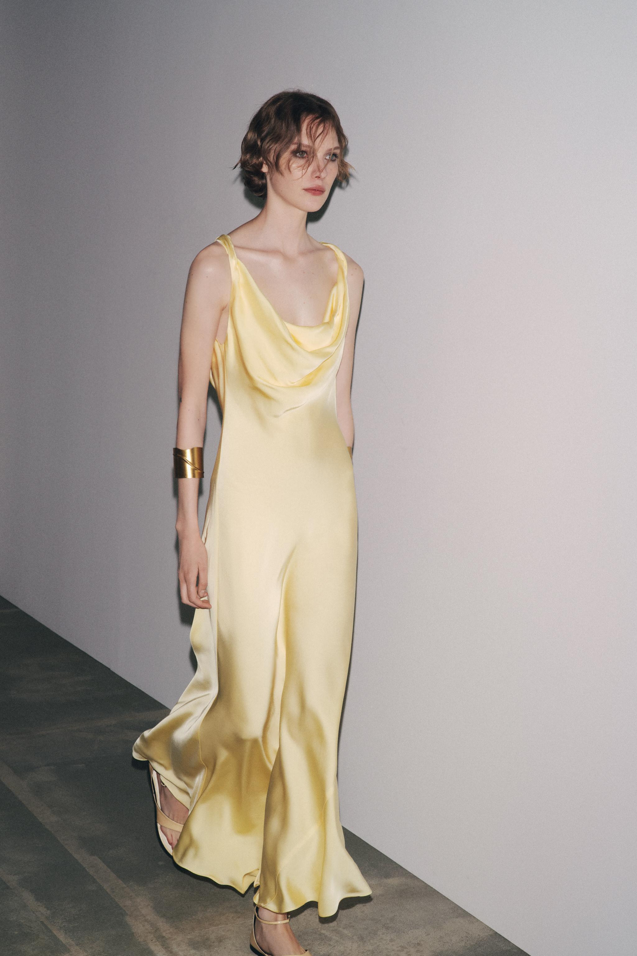 ZW COLLECTION SATIN LONG DRESS | Zara US