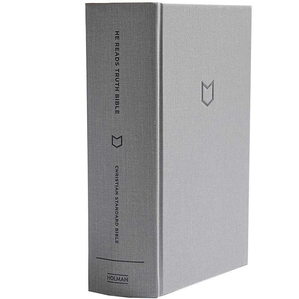 CSB He Reads Truth Bible, Charcoal Cloth Over Board, Black Letter, Wide Margins, Notetaking Space... | Amazon (US)