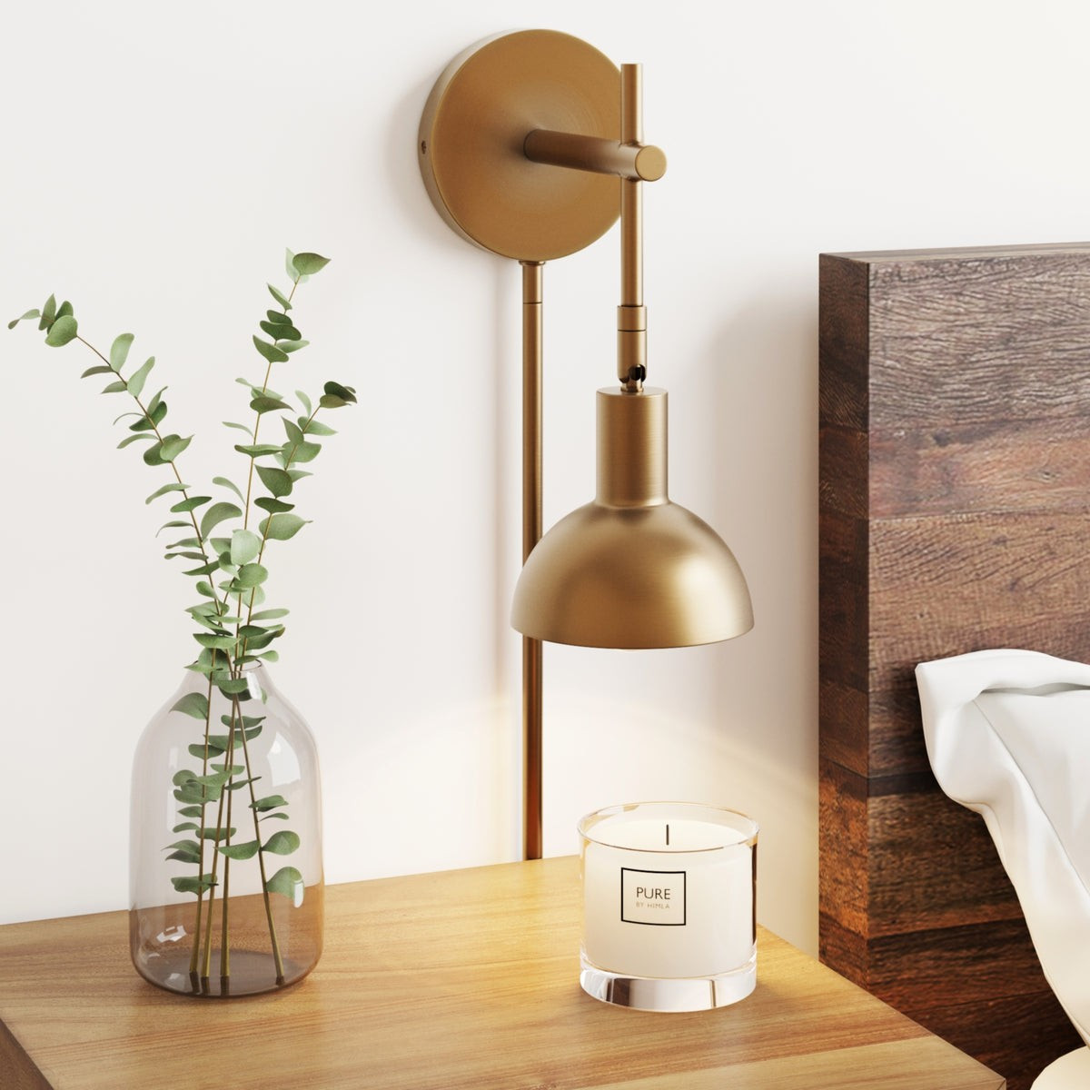 Tamlin Wall Light Fixture | Plug in Sconce | Brass Plating | Nathan James