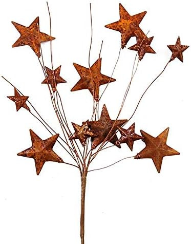 12" Rusty Stars Seasonal Decor B023 Pick in Brown Color, Bendable, Adjustable Handmade Decor Wrea... | Amazon (US)
