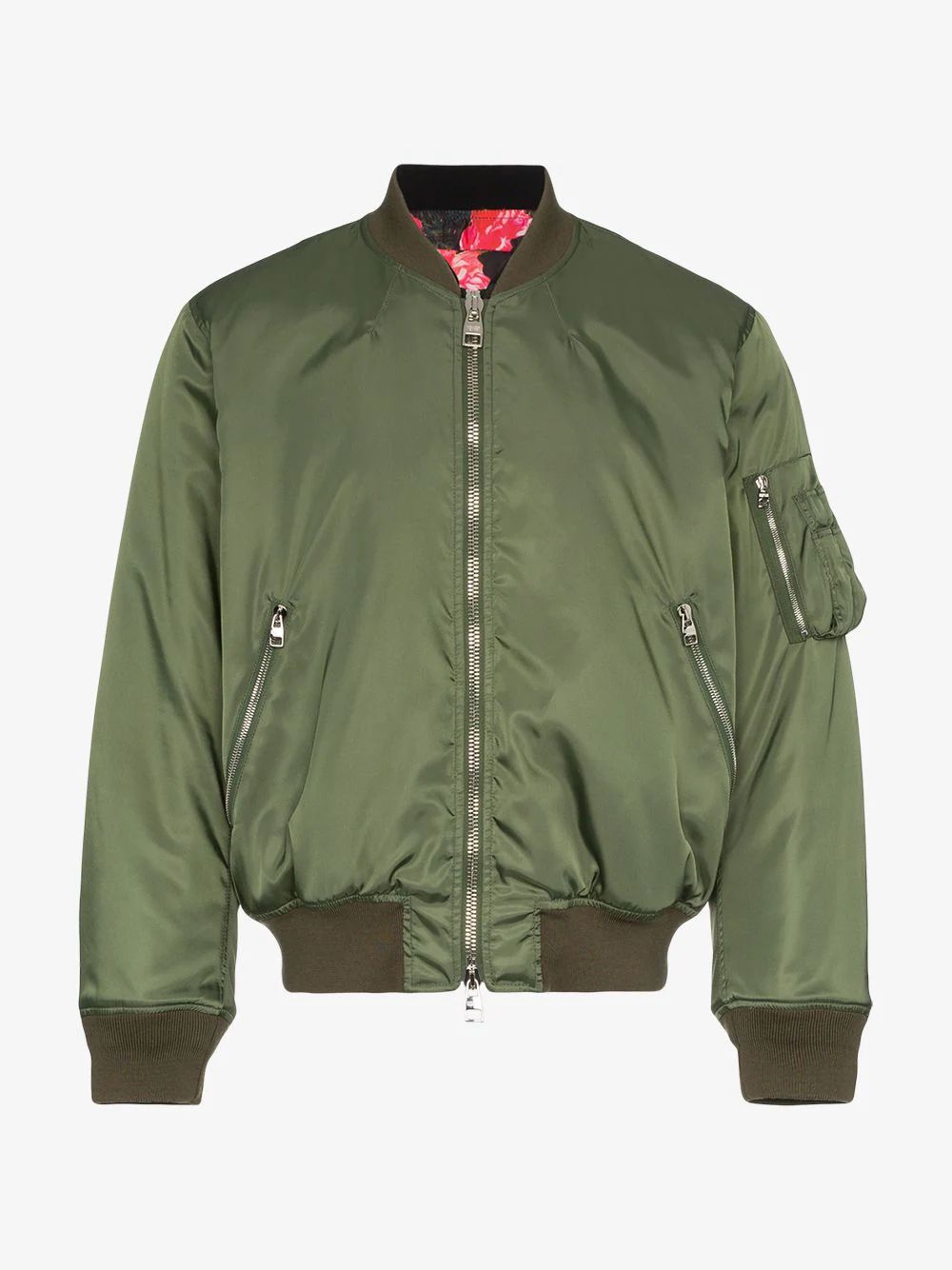 Alexander McQueen green bomber jacket | Browns Fashion