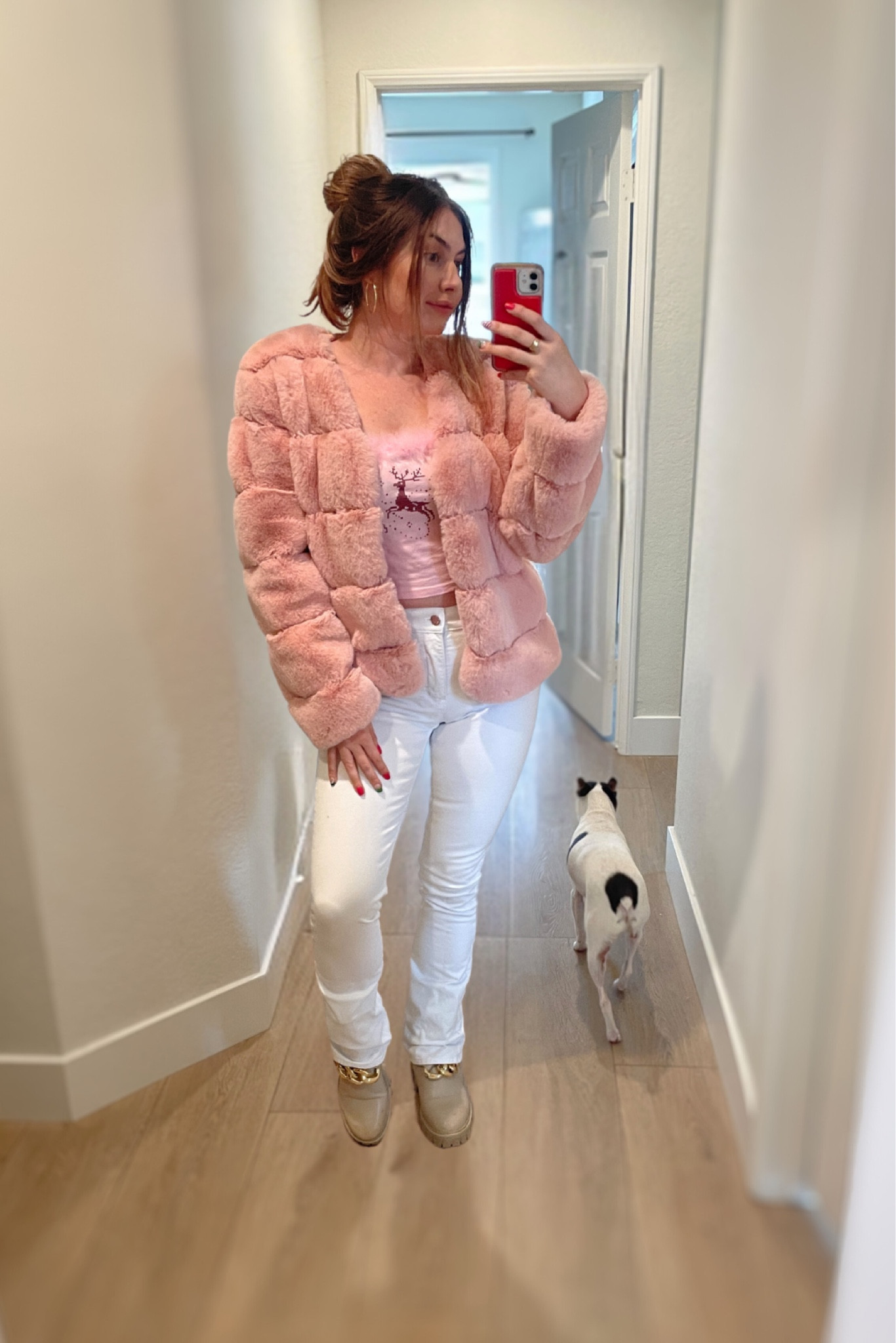 Pink faux fur outfit for winter ❄️💕

#LTKHoliday #LTKstyletip #LTKSeasonal
