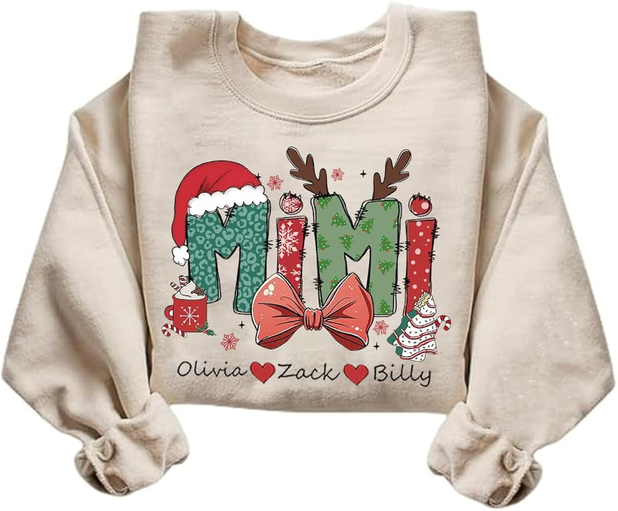 Personalized Grandma Coquette Sweatshirt for Women,Custom Grandma Grandkids Name Shirt,Gift For N... | Amazon (US)