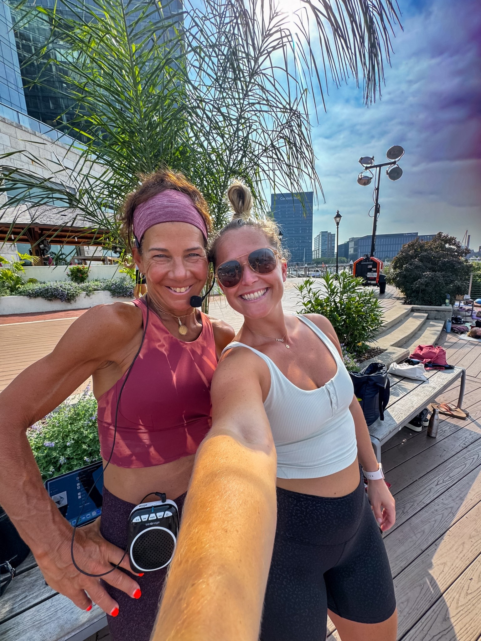 Everyone is asking me about teaching mics and I have two of them. One has a cord directly attached and then another one is Bluetooth with a small clip. The clip is nice if you wear sunglasses because you can clip it to the sides and it works really well, otherwise a bit harder if clipped to the collar. 

#LTKTravel #LTKActive #LTKWorkwear