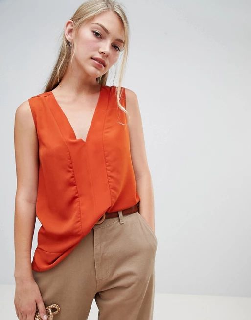 French Connection Classic Crepe V-Neck Top | ASOS US