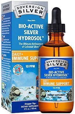 Sovereign Silver Bio-Active Silver Hydrosol for Immune Support - 10 ppm, 4oz (118mL) - Dropper | Amazon (US)