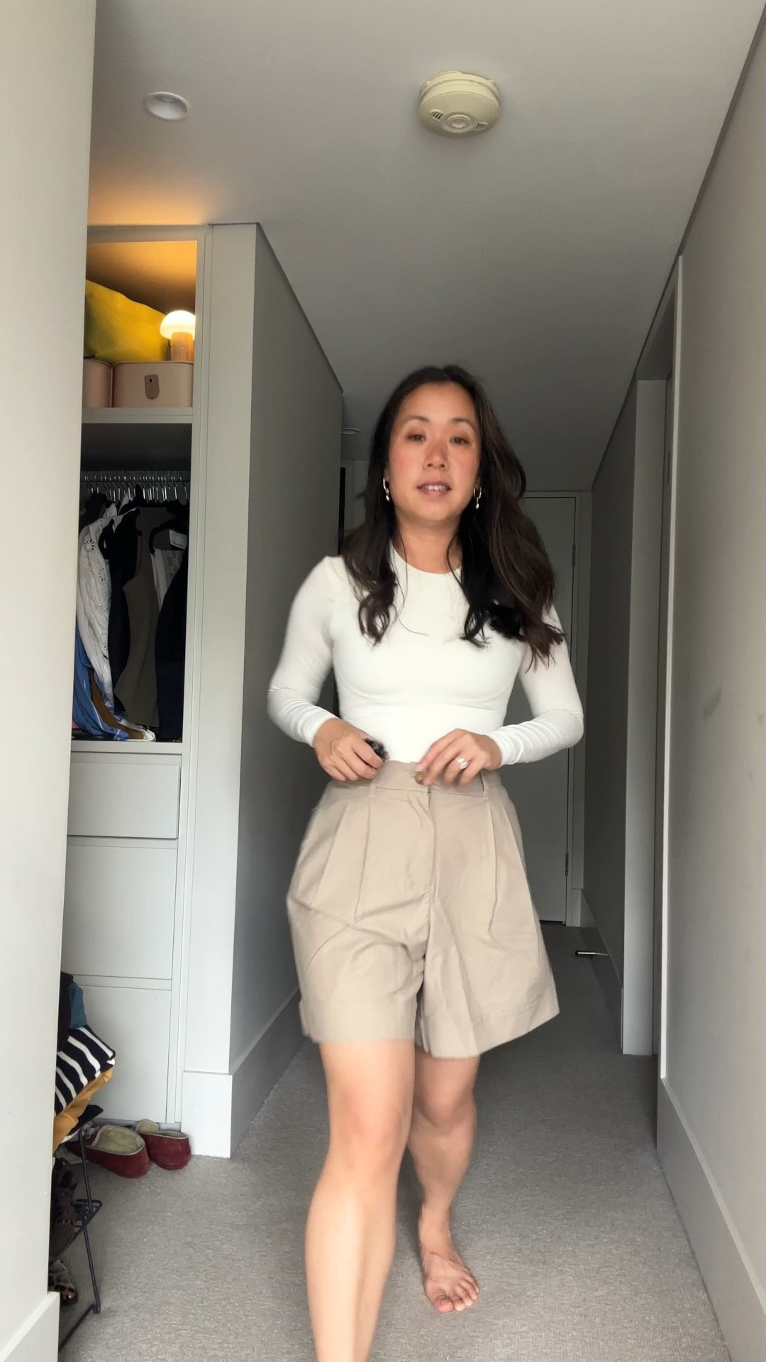 Wearing a size S in my Lululemon top, size 27 in my linen shorts, size M in my brown trousers (brand colour is walnut crunch), size M in my navy ankle pants 
[AD]

#LTKstyletip #LTKpetite #LTKaustralia