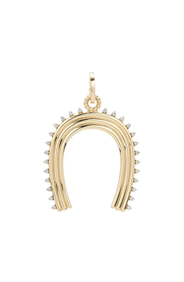 Extra Large Groovy Diamond Horseshoe Charm | Nordstrom