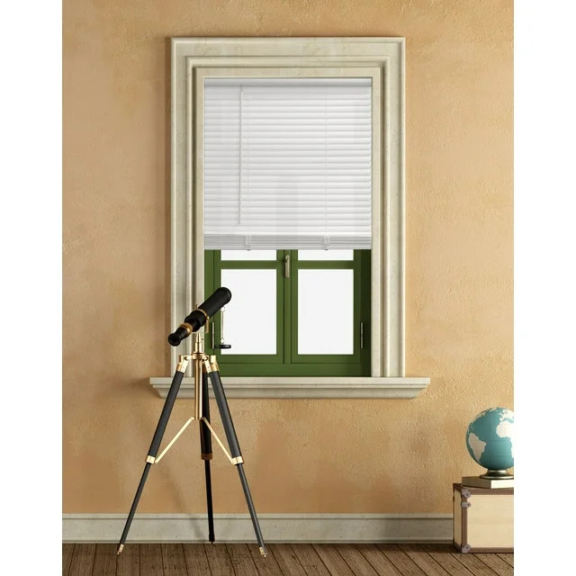 Mainstays Cordless 1" Vinyl Light Filtering Blinds, White, 27" Width x 64" Length - Walmart.com | Walmart (US)