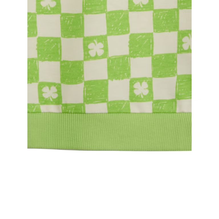 Wonder Nation Toddler St Patricks Day Checkered Crewneck Sweatshirt with Long Sleeves, Sizes 2T-5... | Walmart (US)