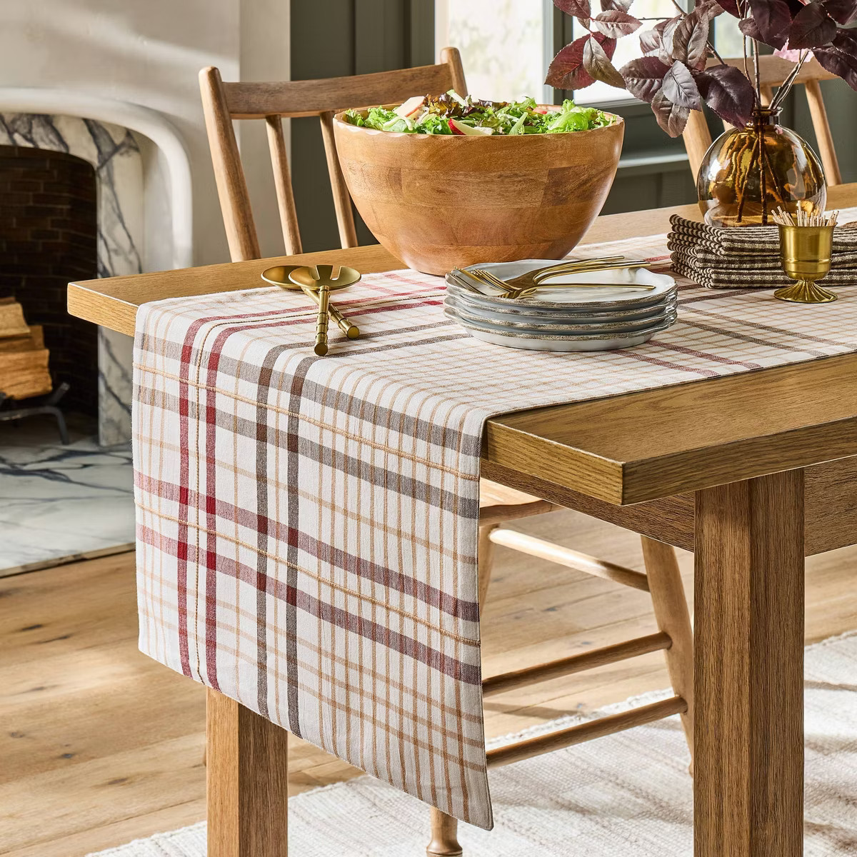 Large Carved Edge Wood Bowl Mid Tone - Hearth & Hand™ with Magnolia | Target