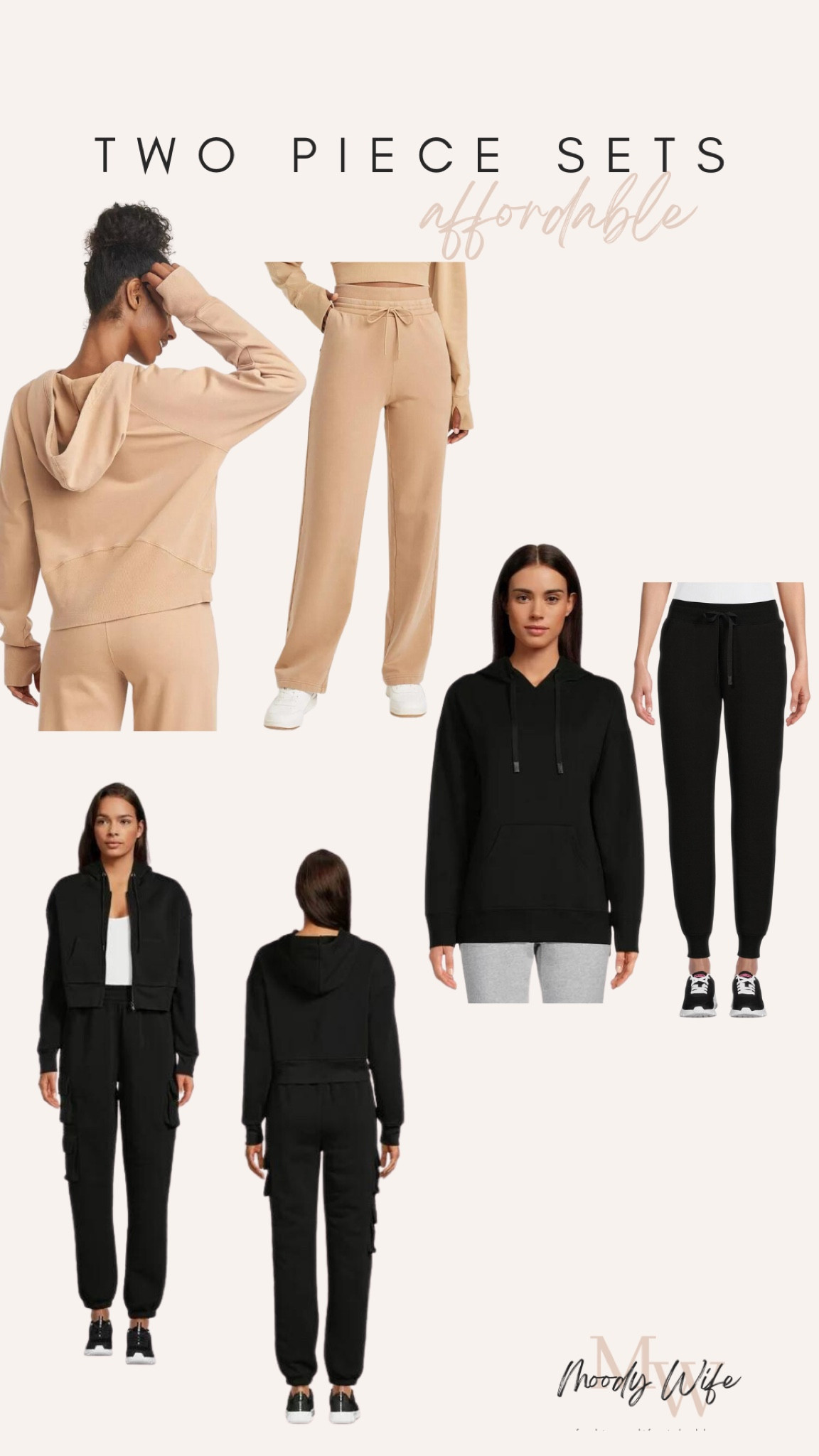 Affordable two piece sets for fall and winter! 🤍 These outfits are from Target and Walmart. I tagged them below for you to easily add to your cart! 

The tan two piece set is from Target. The black two piece sets are both from Walmart! Very comfortable and very affordable. 

#newmomstyle #momstyle #postpartum #targetfinds #walmartfinds 

#LTKfindsunder50 #LTKsalealert #LTKstyletip