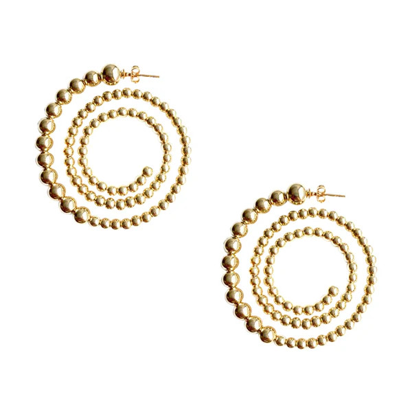 Beaded Spiral Hoop Earrings | Jennifer Miller Jewelry