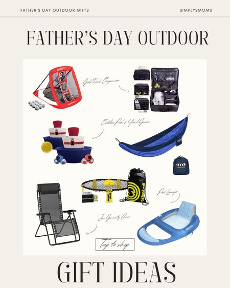 If your Dad loves spending time outdoors get him a gift he’ll enjoy. Help Dad with his golf game with a pop-up putter or keep his golfing supplies easily accessible with a golf organizer. For a relaxing day in the pool an inflatable lounger or pool games are a good idea. Spike ball is always fun to play during cookouts. Or help Dad get some well-deserved R&R with a portable hammock or a zero gravity lounge chair. 

#LTKHome #LTKMens #LTKGiftGuide