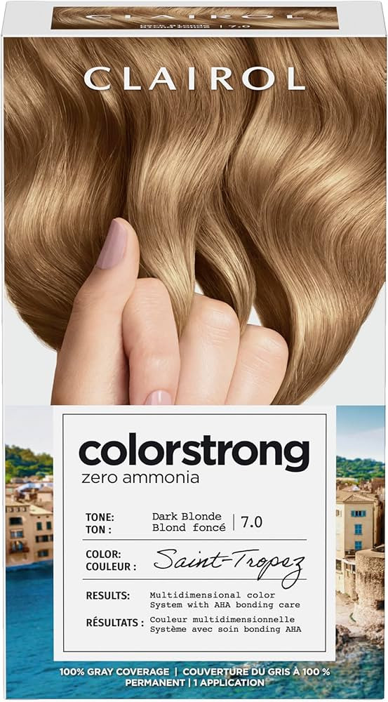 Clairol ColorStrong Permanent Zero Ammonia Hair Dye, 7.0 Dark Blonde - Saint-Tropez Hair Color, P... | Amazon (US)