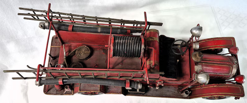 Large Vintage Detailed 20 Metal Fire Truck 6 LB - Etsy | Etsy (US)