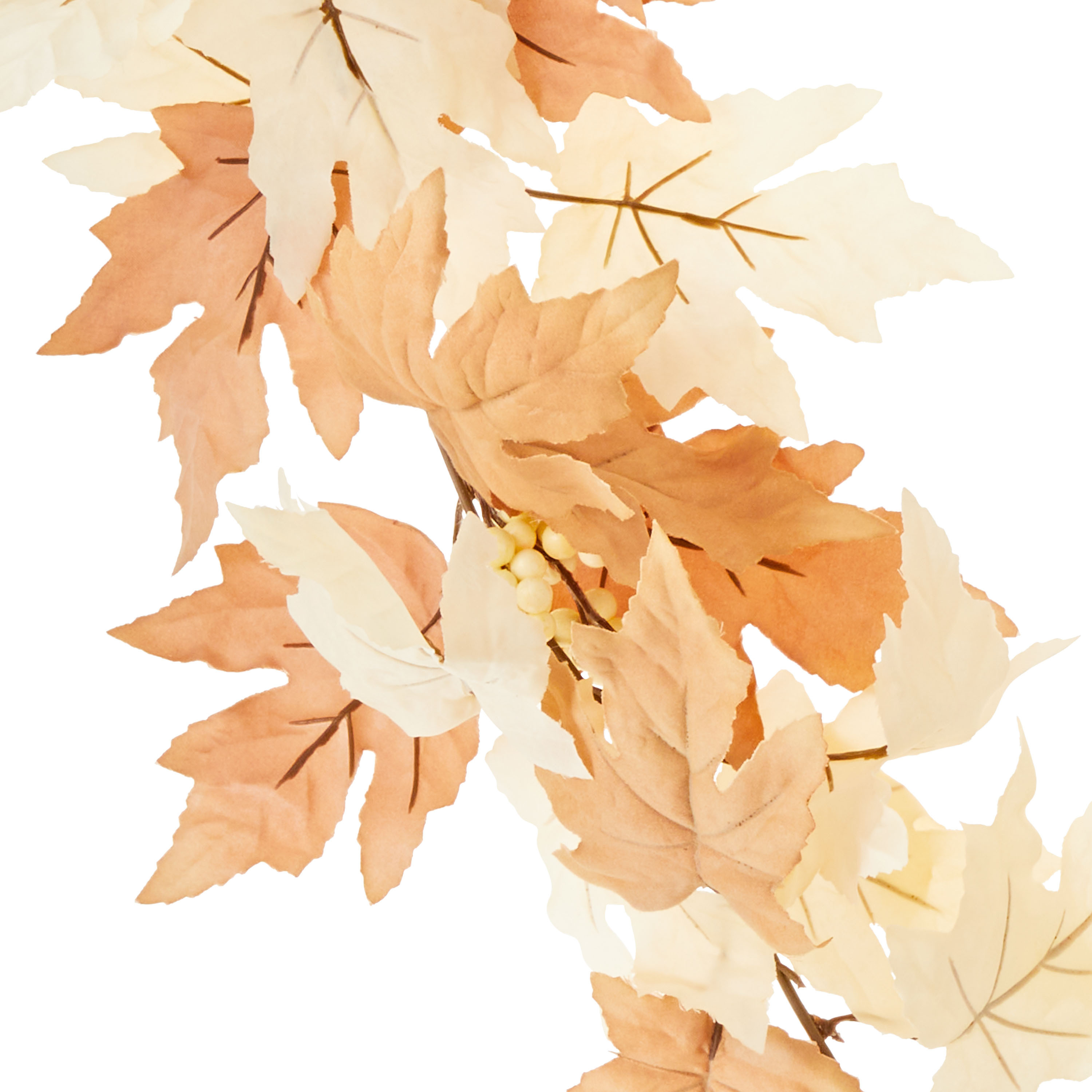 Harvest Cream & Brown Artificial Polyester Maple Garland, 72", by Way To Celebrate - Walmart.com | Walmart (US)