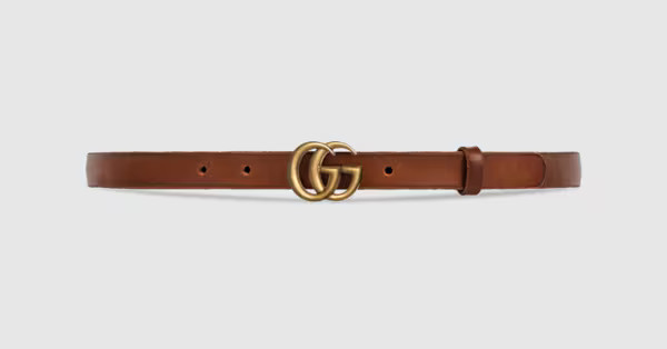 Gucci Leather belt with Double G buckle | Gucci (US)