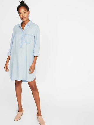 Tencel® Chambray Shirt Dress for Women | Old Navy US